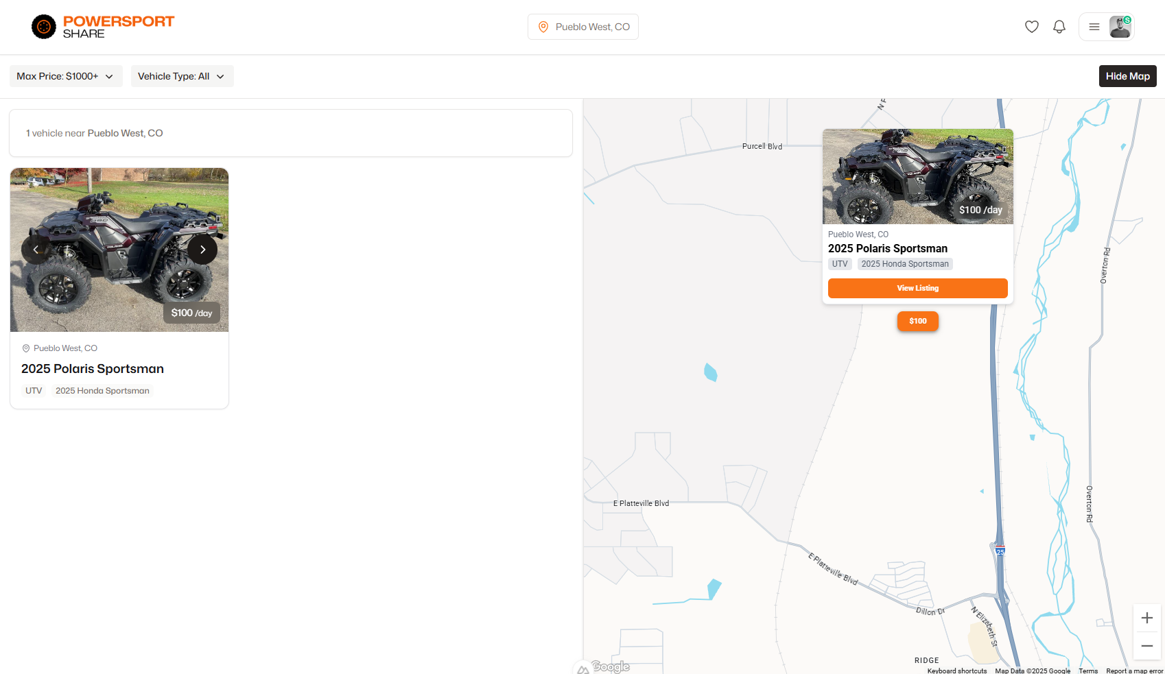 Browsing for vehicles